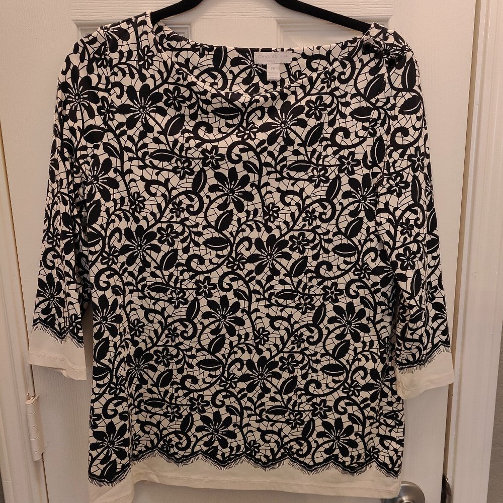 Charter Club Women’s Floral Blouse Size PM